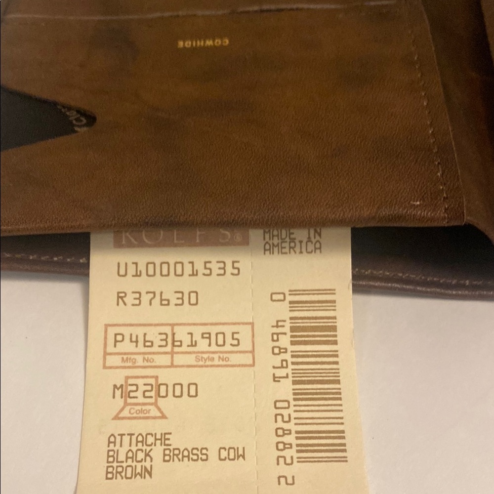 Rolfs Vintage Brown Cowhide Leather Mens Bifold Wallet Credit Card Slots NWT - Picture 7 of 8